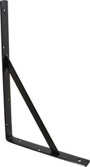 Knape & Vogt - 1,000 Lb Capacity, Black Epoxy Coated, L-Bracket - 16" Long, 10" High - All Tool & Supply