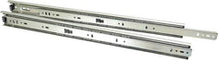 Knape & Vogt - 20" Slide Length, 20" Travel Length, Steel Precision Drawer Slide - 1/2" Wide, 1-13/16" High, 100 Lb Capacity at Full Extension, Chrome Finish - All Tool & Supply