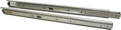 Knape & Vogt - 22" Slide Length, 22" Travel Length, Steel Precision Drawer Slide - 1/2" Wide, 1-13/16" High, 100 Lb Capacity at Full Extension, Chrome Finish - All Tool & Supply