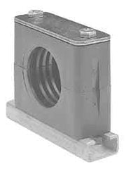 HYDAC - 1.97" Wide x 1.69" High x 1.18" Deep, Polypropylene Standard Duty C-Rail Mount Vibration-Control Clamp - Carbon Steel Plate, Mount with C-Rail Nuts, Top plates, Clamp Pairs, and Bolts - All Tool & Supply