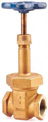 NIBCO - 3" Pipe, Class 150, Threaded Bronze Solid Wedge Rising Stem Gate Valve - 300 WOG, 150 WSP, Bolted Bonnet - All Tool & Supply