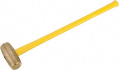 American Hammer - 12 Lb Head Nonsparking Hammer - 34" OAL, 31" Long Fiberglass Handle - All Tool & Supply