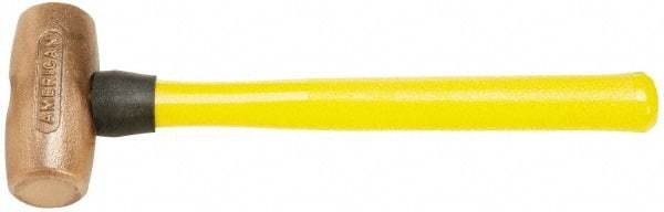 American Hammer - 4 Lb Head Nonsparking Mallet - 14-1/2" OAL, 13" Long Fiberglass Handle - All Tool & Supply