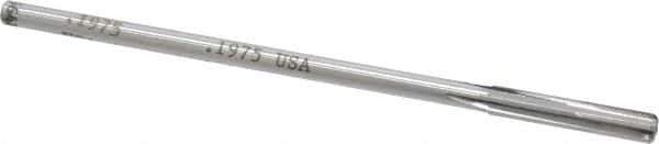 Made in USA - 0.1975" Carbide-Tipped 4 Flute Chucking Reamer - Straight Flute, 11/64" Straight Shank, 1-1/8" Flute Length, 4-1/2" OAL - All Tool & Supply