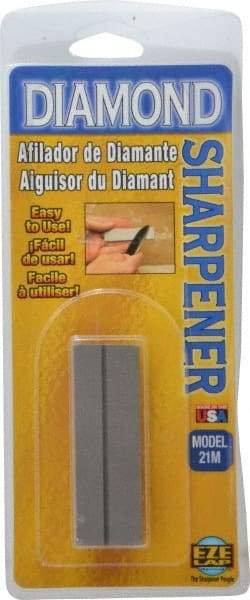 Eze Lap - 3" Long x 1" Wide x 1/4" Thick, Diam ond Sharpening Stone - Flat, 400 Grit, Medium Grade - All Tool & Supply