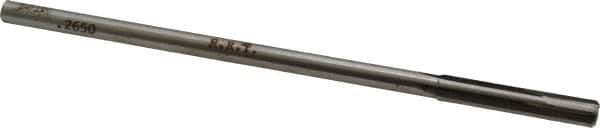 Made in USA - 0.265" Carbide-Tipped 4 Flute Chucking Reamer - Straight Flute, 15/64" Straight Shank, 1-1/2" Flute Length, 6" OAL - All Tool & Supply