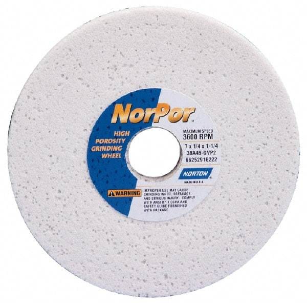 Norton - 14" Diam x 5" Hole x 2" Thick, H Hardness, 46 Grit Surface Grinding Wheel - Aluminum Oxide, Type 5, Coarse Grade, 2,320 Max RPM, Vitrified Bond, One-Side Recess - All Tool & Supply