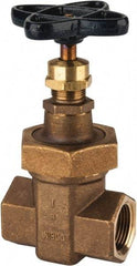 NIBCO - Class 300, Threaded Bronze Alloy Solid Wedge Stem Gate Valve with Stainless Steel Trim - 600 WOG, 300 WSP, Union Bonnet - All Tool & Supply