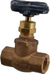 NIBCO - 1/2" Pipe, Threaded Ends, Bronze Integral Globe Valve - Bronze Disc, Screw-In Bonnet, 200 psi WOG, 125 psi WSP, Class 125 - All Tool & Supply