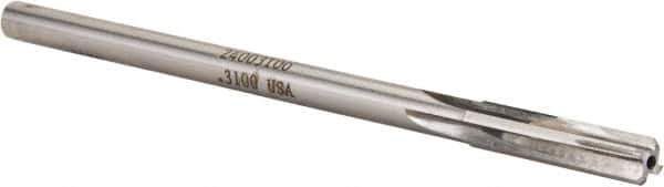 Made in USA - 0.31" Carbide-Tipped 8 Flute Chucking Reamer - Straight Flute, 9/32" Straight Shank, 1-1/2" Flute Length, 6" OAL - All Tool & Supply