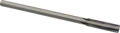 Made in USA - 0.45" Carbide-Tipped 4 Flute Chucking Reamer - Straight Flute, 3/8" Straight Shank, 1-3/4" Flute Length, 7" OAL - All Tool & Supply