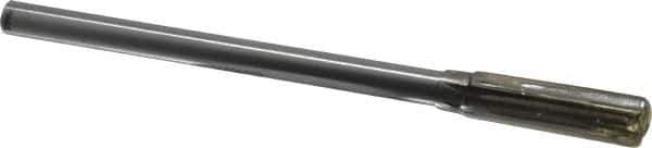 Made in USA - 0.495" Carbide-Tipped 6 Flute Chucking Reamer - Straight Flute, 7/16" Straight Shank, 2" Flute Length, 8" OAL - All Tool & Supply