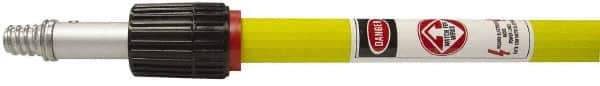 Weiler - 72 to 144" Long x 7/8" Diam Metal Handle for Vehicle Wash Brushes, Wall Brushes & Window Brushes - Yellow, Telescoping - All Tool & Supply