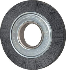 Weiler - 6" OD, 2" Arbor Hole, Crimped Nylon Wheel Brush - 1" Face Width, 1-1/4" Trim Length, 0.022" Filament Diam, 3,600 RPM - All Tool & Supply