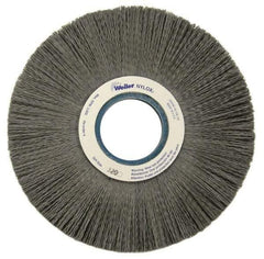 Weiler - 8" OD, 2" Arbor Hole, Crimped Nylon Wheel Brush - 1" Face Width, 2-1/4" Trim Length, 0.018" Filament Diam, 3,600 RPM - All Tool & Supply