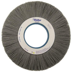 Weiler - 10" OD, 2" Arbor Hole, Crimped Nylon Wheel Brush - 1" Face Width, 3" Trim Length, 0.035" Filament Diam, 3,600 RPM - All Tool & Supply