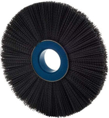 Weiler - 10" OD, 2" Arbor Hole, Crimped Nylon Wheel Brush - 1" Face Width, 3" Trim Length, 0.04" Filament Diam, 3,600 RPM - All Tool & Supply