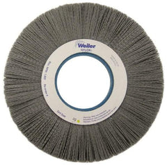 Weiler - 10" OD, Crimped Nylon Wheel Brush - 1" Face Width, 1-5/8" Trim Length, 0.04" Filament Diam, 1,800 RPM - All Tool & Supply