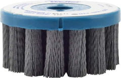 Weiler - 4" 180 Grit Silicon Carbide Crimped Disc Brush - Very Fine Grade, Plain Hole Connector, 1-1/2" Trim Length, 7/8" Arbor Hole - All Tool & Supply