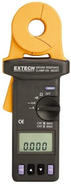 Extech - 1/4 to 1,500 k Ohm, Earth Ground Resistance Tester - 0.001 to 0.002 Resolution - All Tool & Supply