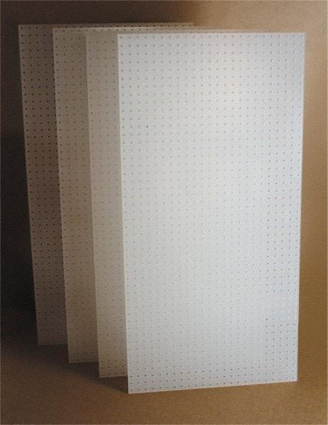 Triton - 48" Wide x 24" High Storage Peg Board - 4 Panels, Polypropylene, White - All Tool & Supply