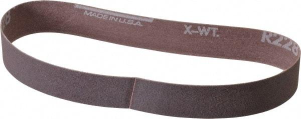 Norton - 1" Wide x 18" OAL, 120 Grit, Aluminum Oxide Abrasive Belt - Aluminum Oxide, Fine, Coated, Series R228 - All Tool & Supply