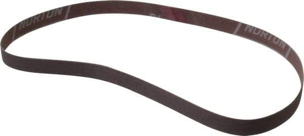 Norton - 1/2" Wide x 24" OAL, 240 Grit, Aluminum Oxide Abrasive Belt - Aluminum Oxide, Very Fine, Coated, Series R228 - All Tool & Supply