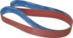 Norton - 1-1/2" Wide x 60" OAL, 120 Grit, Ceramic Abrasive Belt - Ceramic, Fine, Coated, Y Weighted Cloth Backing, Series R981 - All Tool & Supply