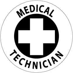 NMC - Medical Technician, Hard Hat Label - Black on White, 2" Thick, For Accident Prevention - All Tool & Supply