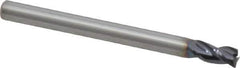 Niagara Cutter - 1/8", 3 Flute, Single End, Solid Carbide, 0.0080 - 0.0100" Corner Radius End Mill - 1-1/2" OAL, 35° Helix, Right Hand Flute, 1/4" LOC, Right Hand Cut - All Tool & Supply