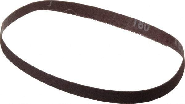 Norton - 1/2" Wide x 18" OAL, 180 Grit, Aluminum Oxide Abrasive Belt - Aluminum Oxide, Very Fine, Coated, Series R228 - All Tool & Supply