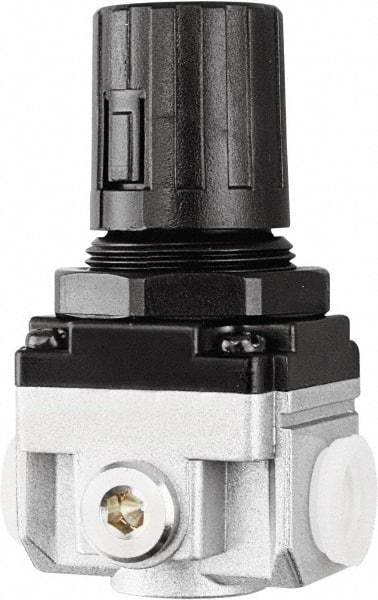 PRO-SOURCE - 1 NPT Port, 210 CFM, Heavy-Duty Regulator - 7 to 145 psi Range, 220 Max psi Supply Pressure, 1/4" Gauge Port Thread, 3.54" Wide x 6.97" High - All Tool & Supply