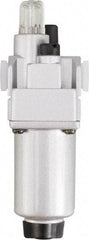 PRO-SOURCE - 1/4" NPT, 290 Max psi Intermediate Modular Lubricator - Aluminum Bowl, Aluminum Die Cast Body, 58 CFM, 140°F Max Temp, 2.16" Wide x 8.07" High - All Tool & Supply