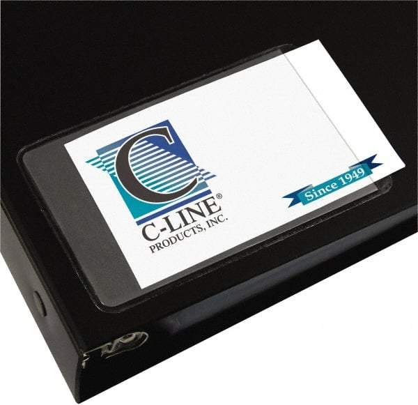 C-LINE - 10 Piece Business Card/ID Protectors - 3-1/2" High x 2" Wide - All Tool & Supply