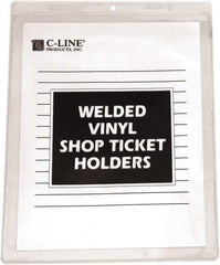 C-LINE - 50 Piece Clear Shop Ticket Holder - 8" High x 5" Wide - All Tool & Supply