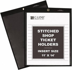 C-LINE - 25 Piece Clear Stitched Shop Ticket Holder - 14" High x 11" Wide - All Tool & Supply