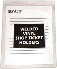 C-LINE - 50 Piece Clear Shop Ticket Holder - 11" High x 8-1/2" Wide - All Tool & Supply