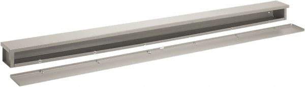 nVent Hoffman - 6" High x 6" Wide x 36" Long, Solid Wall Wire Duct - Gray, Slip-on Cover, Steel - All Tool & Supply