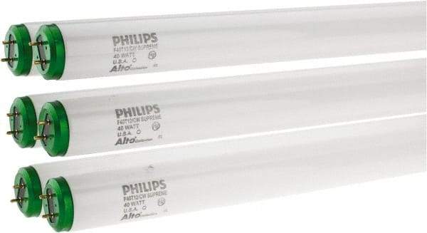 Philips - 40 Watt Fluorescent Tubular Medium Bi-Pin Lamp - 4,100°K Color Temp, 2,600 Lumens, T12, 20,000 hr Avg Life - All Tool & Supply