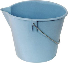 Ability One - 10 Qt, Plastic Round Blue Single Pail with Pour Spout - Handle Included - All Tool & Supply