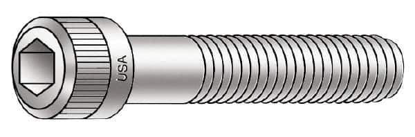 Armor Coat - 1/2-13 UNC Hex Socket Drive, Socket Cap Screw - Alloy Steel, Armor Coat Finish, Partially Threaded, 6-1/2" Length Under Head - All Tool & Supply