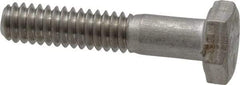 Made in USA - 1/4-20 UNC, 1-1/4" Length Under Head Hex Head Cap Screw - Grade 18-8 Stainless Steel, Uncoated, 7/16" Hex - All Tool & Supply