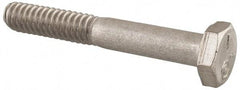 Made in USA - 1/4-20 UNC, 1-3/4" Length Under Head Hex Head Cap Screw - Grade 18-8 Stainless Steel, Uncoated, 7/16" Hex - All Tool & Supply