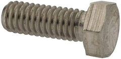 Made in USA - 5/16-18 UNC, 7/8" Length Under Head Hex Head Cap Screw - Grade 18-8 Stainless Steel, Uncoated, 1/2" Hex - All Tool & Supply