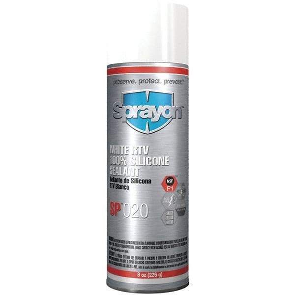 Sprayon - 8 oz Automotive Gasket Sealant - 122°F Max, White, Comes in Aerosol Can - All Tool & Supply