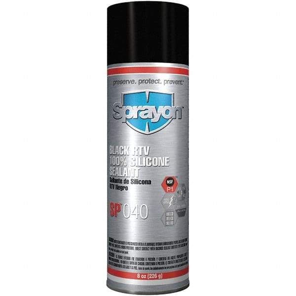 Sprayon - 8 oz Automotive Gasket Sealant - 122°F Max, Black, Comes in Aerosol Can - All Tool & Supply