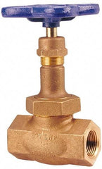 NIBCO - 1/4" Pipe, Threaded Ends, Bronze Integral Globe Valve - Bronze Disc, Union Bonnet, 600 psi WOG, 300 psi WSP, Class 300 - All Tool & Supply