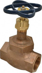 NIBCO - 1-1/2" Pipe, Threaded Ends, Bronze Integral Globe Valve - Bronze Disc, Union Bonnet, 600 psi WOG, 300 psi WSP, Class 300 - All Tool & Supply