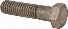 Made in USA - 3/8-16 UNC, 1-1/2" Length Under Head Hex Head Cap Screw - Grade 18-8 Stainless Steel, Uncoated, 9/16" Hex - All Tool & Supply