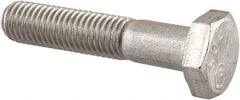 Made in USA - 1/4-28 UNF, 1-1/4" Length Under Head Hex Head Cap Screw - Grade 18-8 Stainless Steel, Uncoated, 7/16" Hex - All Tool & Supply